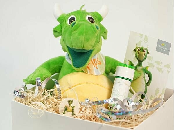 Die tolle Fips Merch Geschenkbox mit Plüschtier, Seifenblasen uvm.